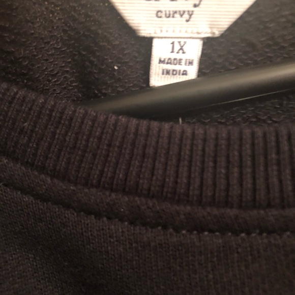 Crown & Ivy KISS ME Terry Sweeper Top SZ. 1X - Picture 5 of 6